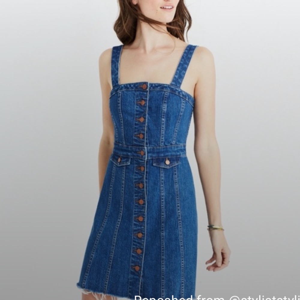 Madewell Button Up Denim Dress